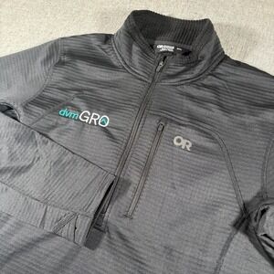 Outdoor Research Tech Grid Fleece Mens Medium Black 1/4 Zip Pullover 322267